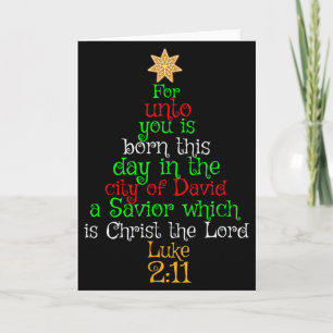 Christmas Christian Shirt Unto You Is Born A Savio Card