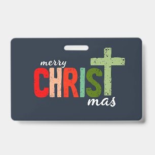 Christmas Christian Text Inspirational  ID Badge