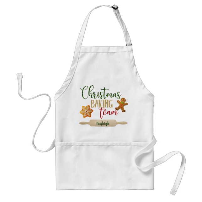 Christmas - "Christmas Baking Team"- Personalise Standard Apron (Front)