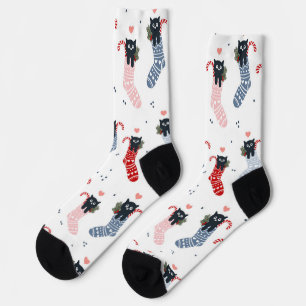 Christmas Christmas Cat Stockings Novelty fun Cute Socks