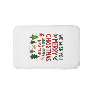 Christmas Christmas Christmas Christmas Christmas Bath Mat