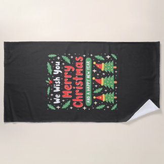 Christmas Christmas Christmas Christmas Christmas Beach Towel
