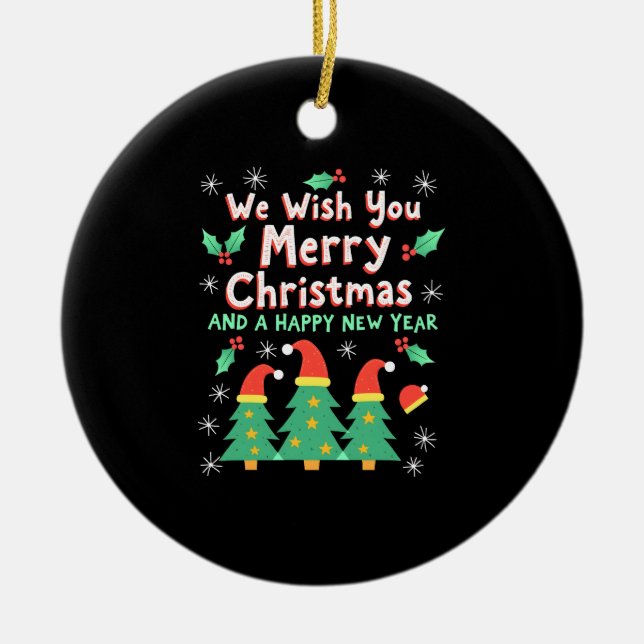 Christmas Christmas Christmas Christmas Christmas  Ceramic Ornament (Front)