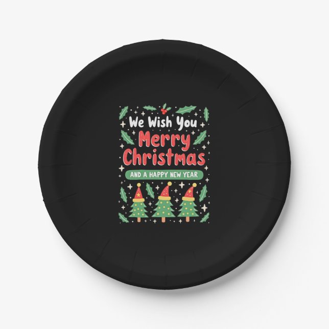 Christmas Christmas Christmas Christmas Christmas  Paper Plate (Front)