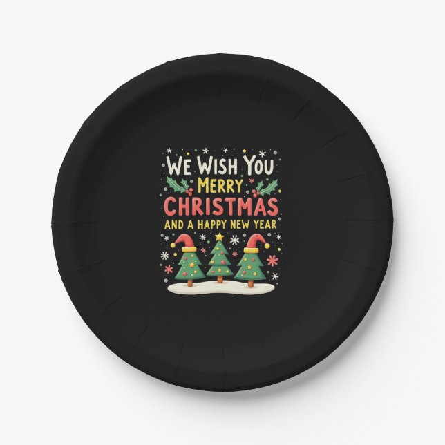 Christmas Christmas Christmas Christmas Christmas  Paper Plate (Front)