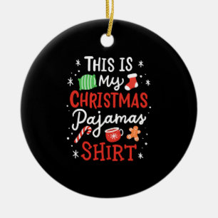 Christmas Christmas Pajama Ceramic Ornament