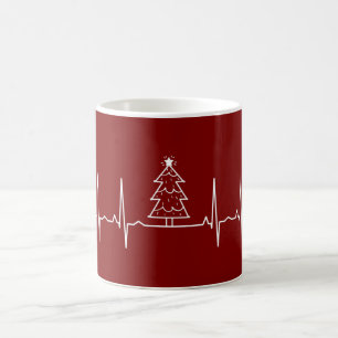 Christmas - Christmas Tree Heartbeat Coffee Mug