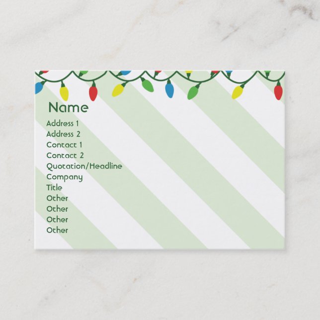 Christmas - Chubby Business Card (Front)