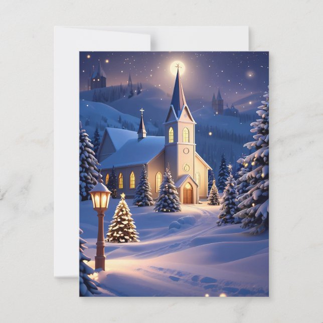 Christmas Church Greeting Card (Front)