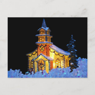 Christmas Church Holiday Postcard