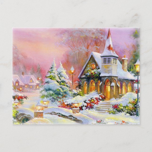 Christmas Church Holiday Postcard (Front)