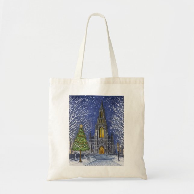 Christmas Church Tote Bag (Front)