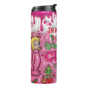 Christmas Cindy in Pink Thermal Tumbler