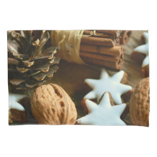 Christmas Cinnamon Sticks and Stars Pillowcase