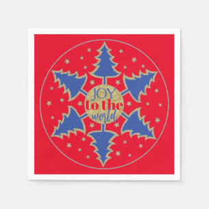Christmas Circle of Trees Napkin