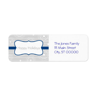Christmas Circles - Blue Silver Return Address Label