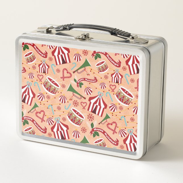 Christmas Circus Metal Lunch Box (Front)