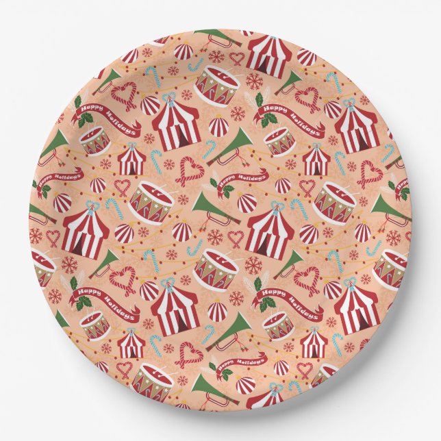 Christmas Circus Paper Plate (Front)