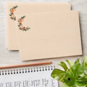 Christmas Citrus Fruit Garland Lemons Oranges Envelope