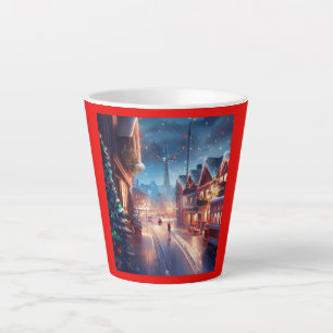 Christmas City Street 1 Latte Mug