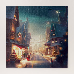Christmas City Street (2) Jigsaw Puzzle