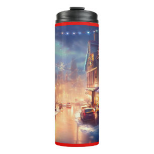 Christmas City Street 3 Thermal Tumbler