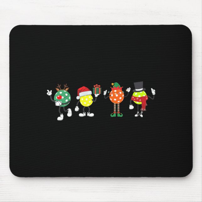 Christmas Ckleball Player Xmas Santa Reindeer Elf  Mouse Pad (Front)
