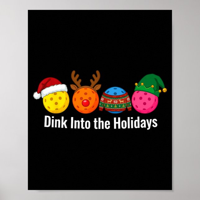 Christmas Ckleball Santa Reindeer Elf Ugly Xmas Sw Poster (Front)