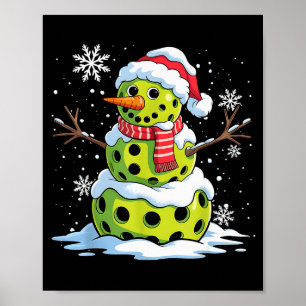 Christmas Ckleball Snowman Christmas Women Men Kid Poster