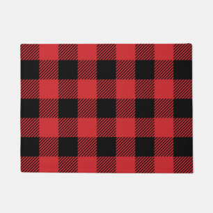 Christmas classic Buffalo check plaid pattern Doormat