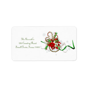 Christmas Classic Candy canePersonalized Address Label