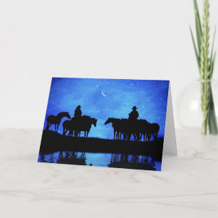 Christmas Classic Country Western Cowboys Card