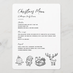 Christmas classic illustration menu