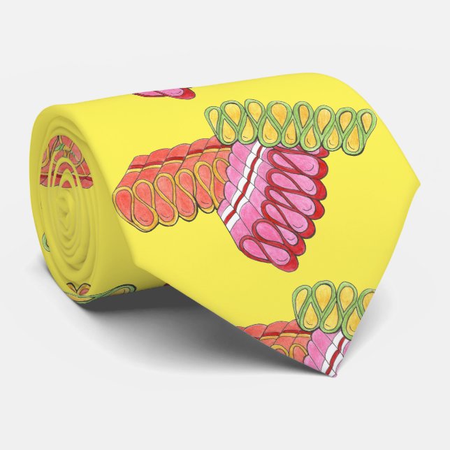 Christmas Classic Ribbon Hard Candy Holiday Sweets Tie (Rolled)