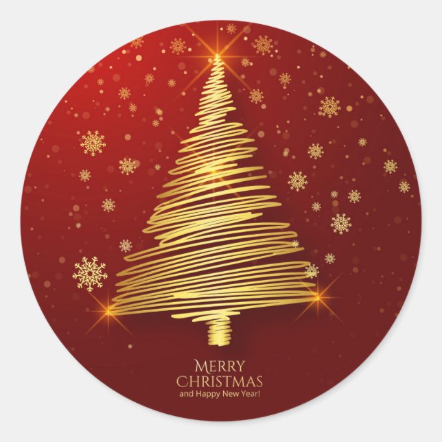 Christmas Classic Round Sticker (Front)