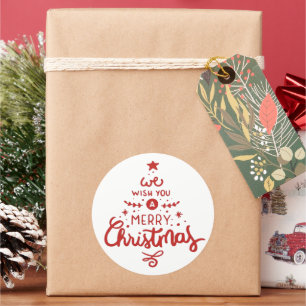 Christmas classic round sticker