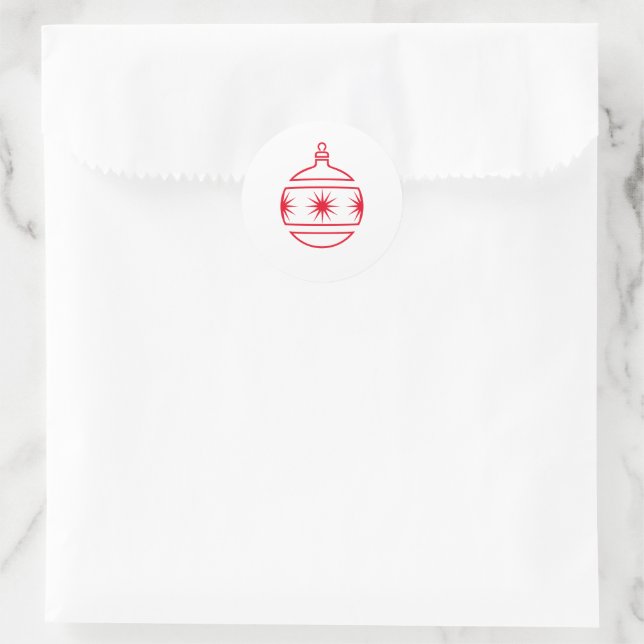 Christmas Classic Round Sticker (Bag)