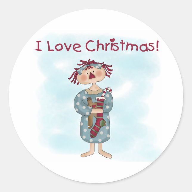 Christmas Classic Round Sticker (Front)