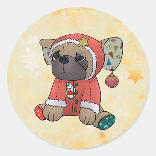 Christmas Classic Round Sticker (Front)