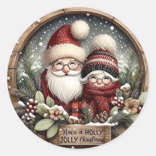 Christmas  classic round sticker