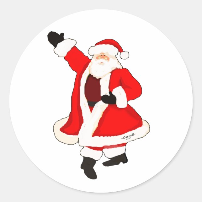 Christmas Classic Round Sticker (Front)