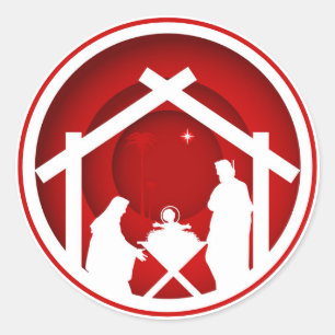 Christmas Classic Round Sticker