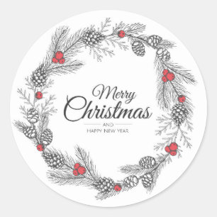 Christmas Classic Round Sticker