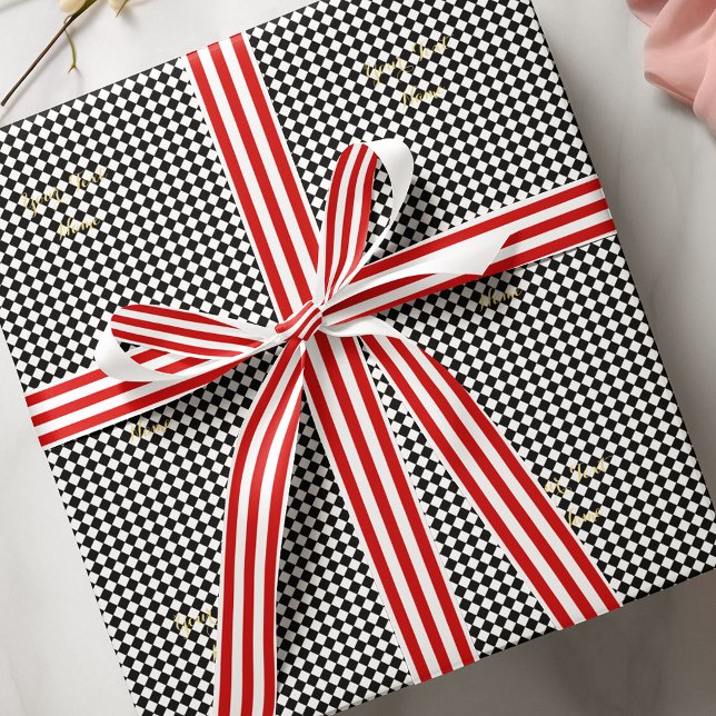 Christmas Classy Chic Red White Stripes Gift Wrap Satin Ribbon (Christmas Classy Chic Red White Stripes Gift Wrap Satin Ribbon)