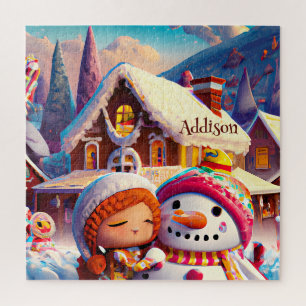 Christmas Clay Playday Gingerbread Snowman Winter Jigsaw Puzzle