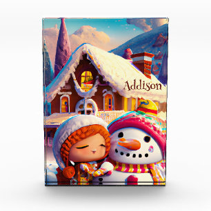 Christmas Clay Playday Gingerbread Snowman Winter  Photo Block
