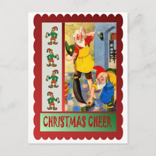 Christmas cleanup holiday postcard
