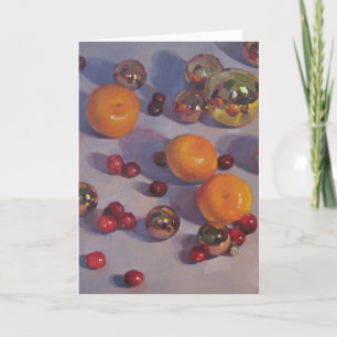"Christmas Clementines" Xmas Art Card
