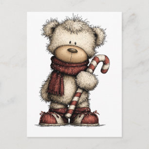 Christmas Clipart Collection   Teddy Bear  Postcard