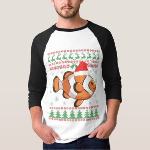 Christmas Clownfish Ocean Lover Funny Holiday T-Shirt